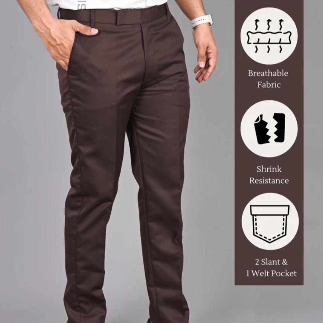 Men’s Dark Brown Formal Pants